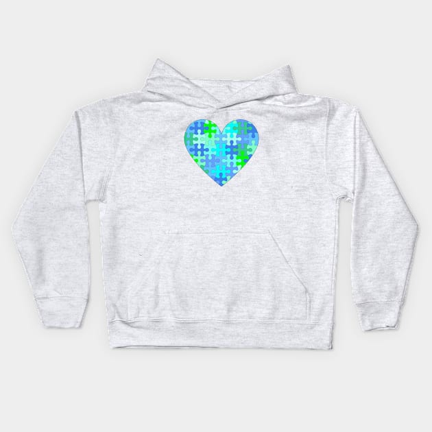 Heart of a Puzzle Kids Hoodie by Mey Designs